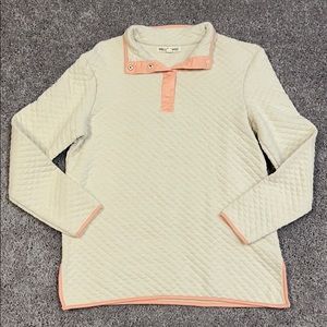 Wallflower Cream and Peach Quilted Sweatshirt
